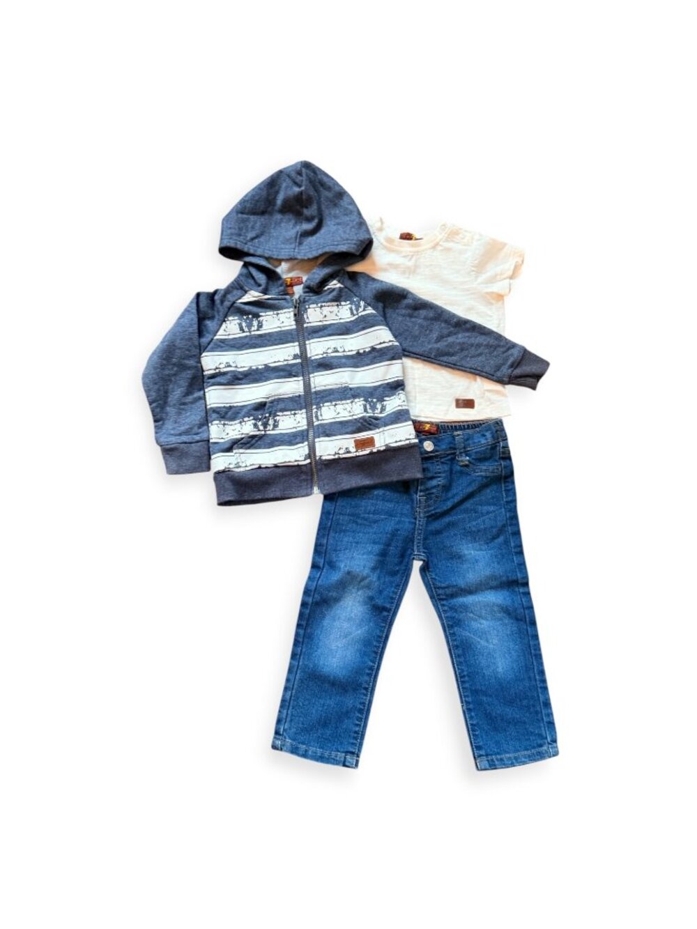 Seven Brand Boys 3-Piece Clothing Bundle - Tee, Hoodie & Jeans Sz 18 months